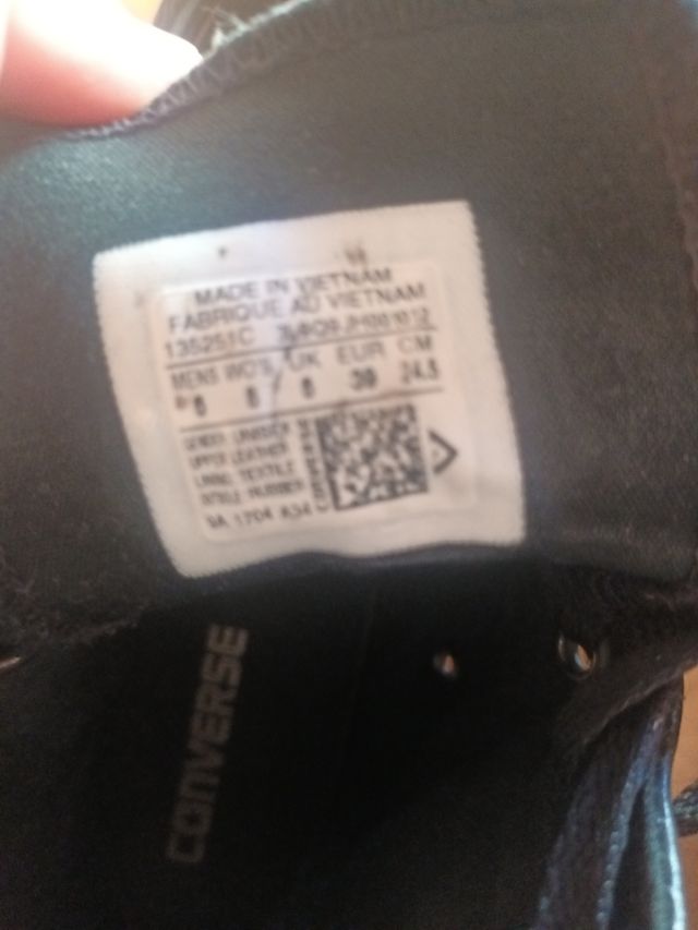 Converse botas negras cuero