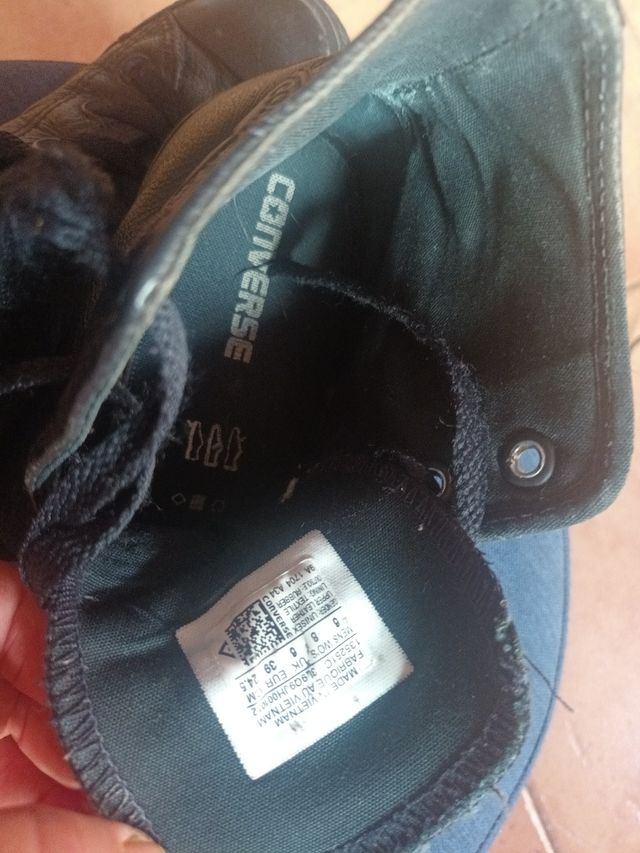Converse botas negras cuero