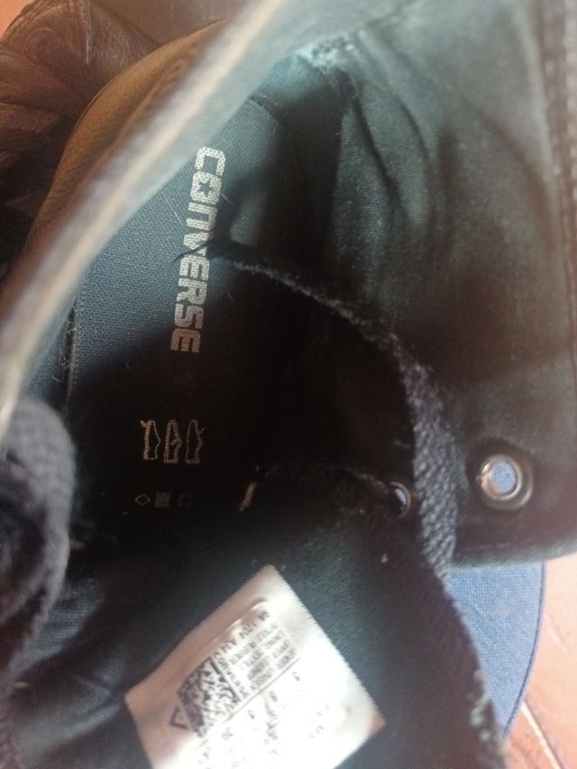 Converse botas negras cuero