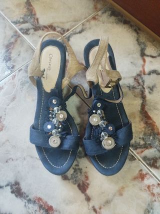 Sandalias Corina azules T39