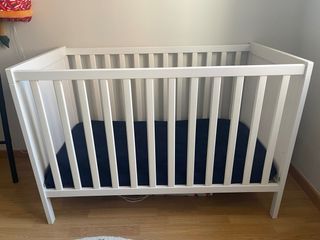 Cuna(cama)bebé blanca 60x120cm perfecto estado 