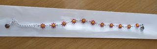 Bracciale fiori rosso giallo