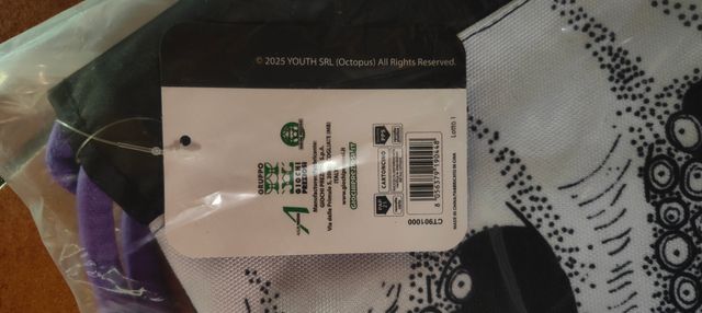 Sacca zaino OCTOPUS - nera viola