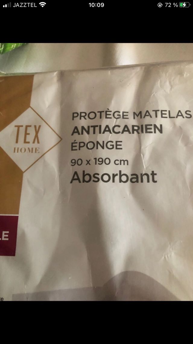 Protector colchón antiácaros 90x190