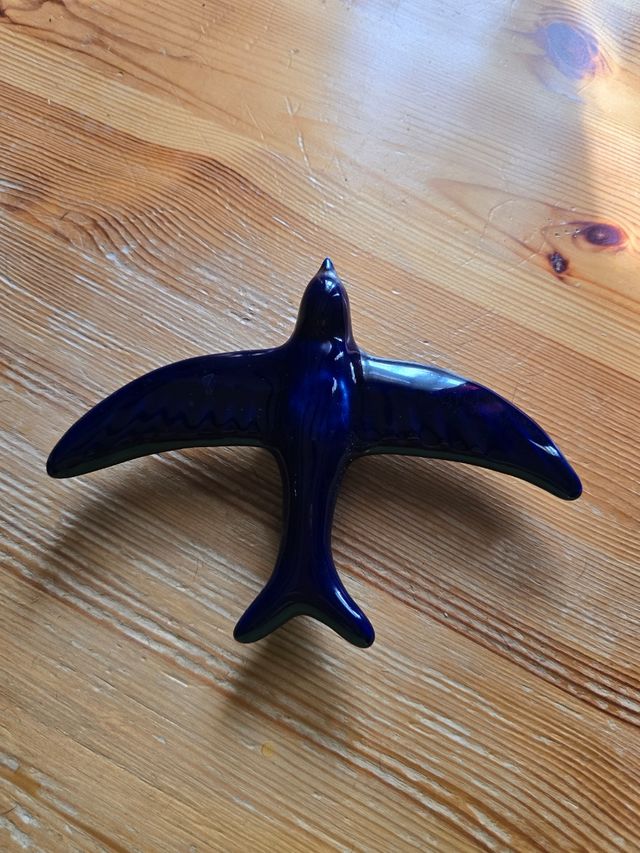 Golondrina azul cerámica