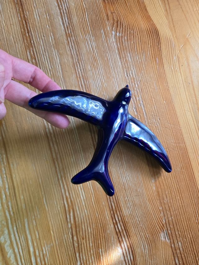 Golondrina azul cerámica