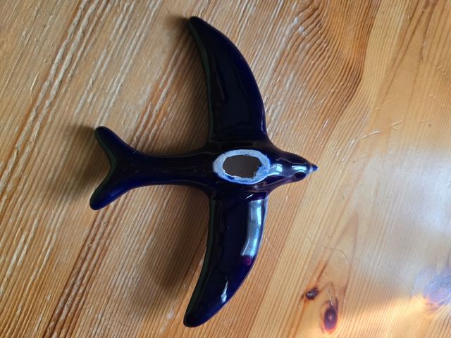 Golondrina azul cerámica