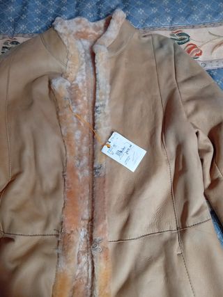 Abrigo largo de piel mujer