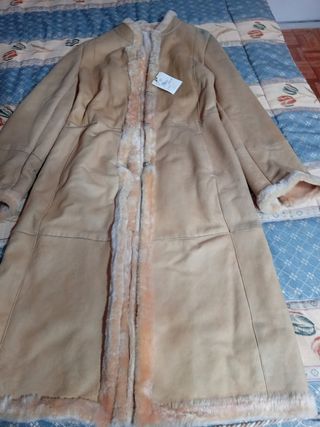 Abrigo largo de piel mujer