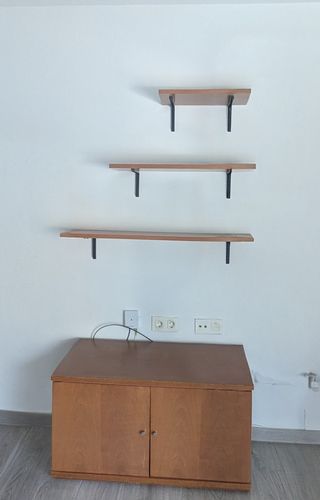 Mueble salón madera - estantería