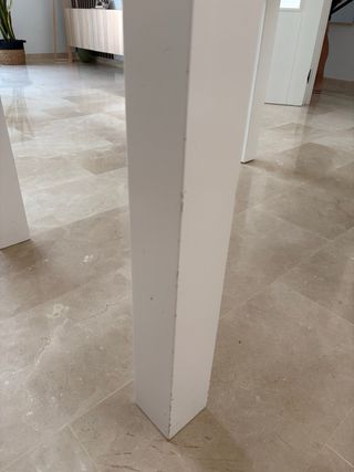 Mesa blanca de madera extensible 1,80 cm 