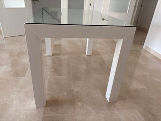 Mesa blanca de madera extensible 1,80 cm 