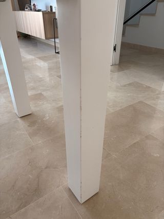 Mesa blanca de madera extensible 1,80 cm 