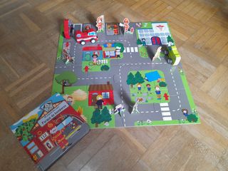 Parque de Bomberos - Libro + Puzzle + Figuras