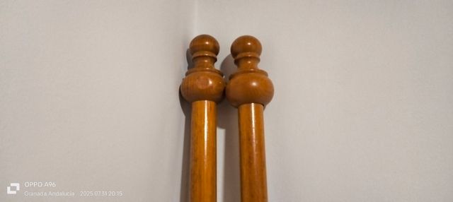 Barras cortinas madera - 2 uds