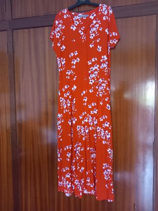 Vestido rojo verano - flores