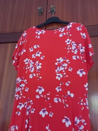 Vestido rojo verano - flores