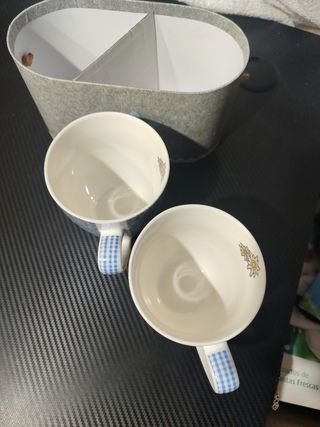 Juego de 2 tazas porcelana