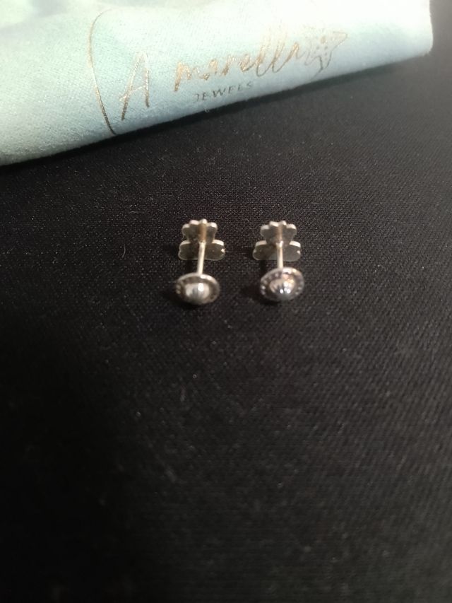 Pendientes niña A'marelly plata rosa