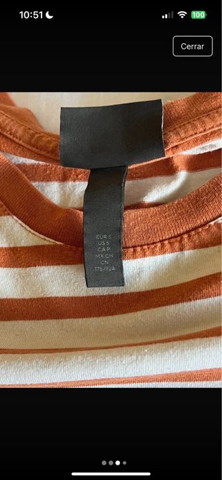 Camiseta rayas H&M 100% algodon