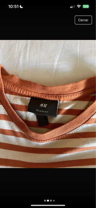 Camiseta rayas H&M 100% algodon