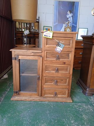 Vitrina madera - Mueble con cristal
