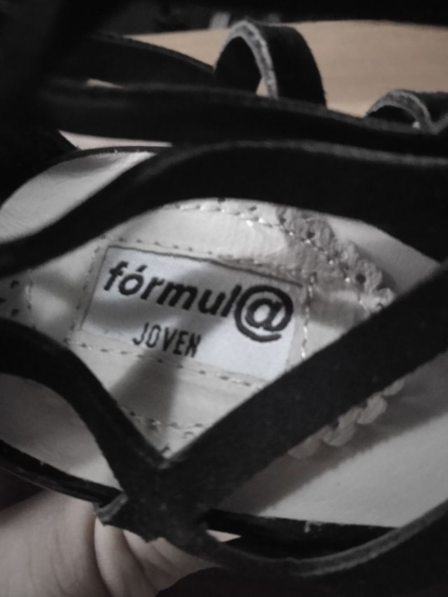 Sandali neri Formula Joven 38