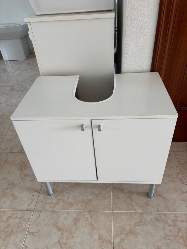 Mueble baño blanco - 2 puertas