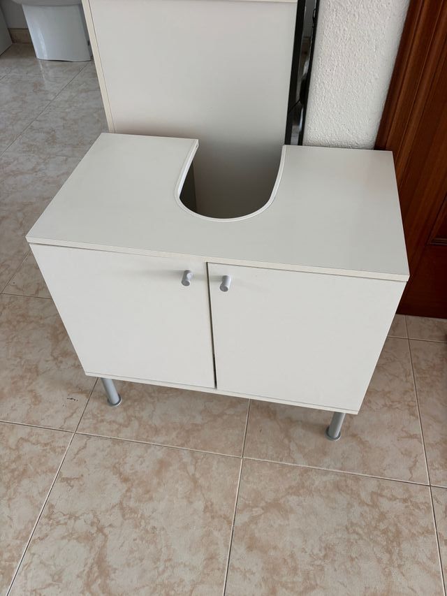 Mueble baño blanco - 2 puertas