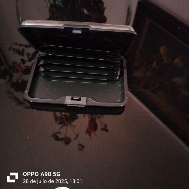 Billetera metálica gris - Hombre