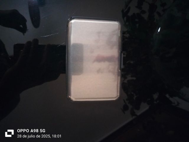 Billetera metálica gris - Hombre