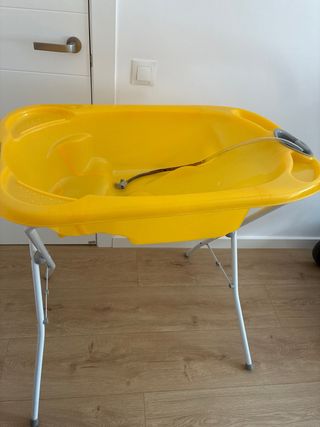Bañera bebé plegable amarilla Jané
