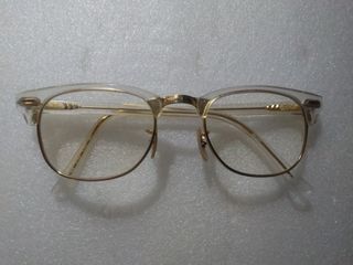Gafas Rayban Clubmaster beige/doradas