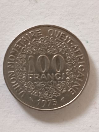 Moneda 100 Francos CFA 1975