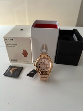 Reloj Nixon 42-20 Chrono all rose gold