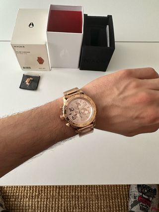 Reloj Nixon 42-20 Chrono all rose gold