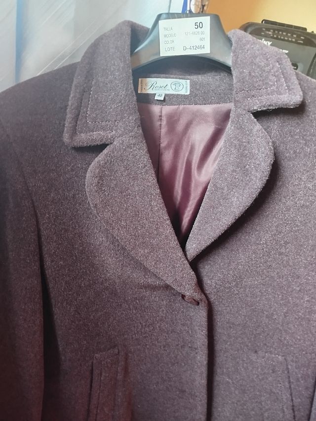 Abrigo mujer marrón Riset - Talla 42 o44