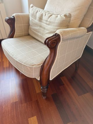 Poltrone in legno di noce - beige