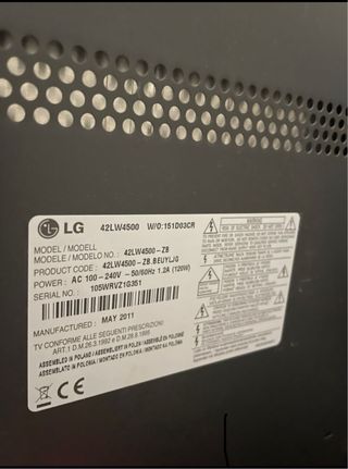 TV LG 42”negra