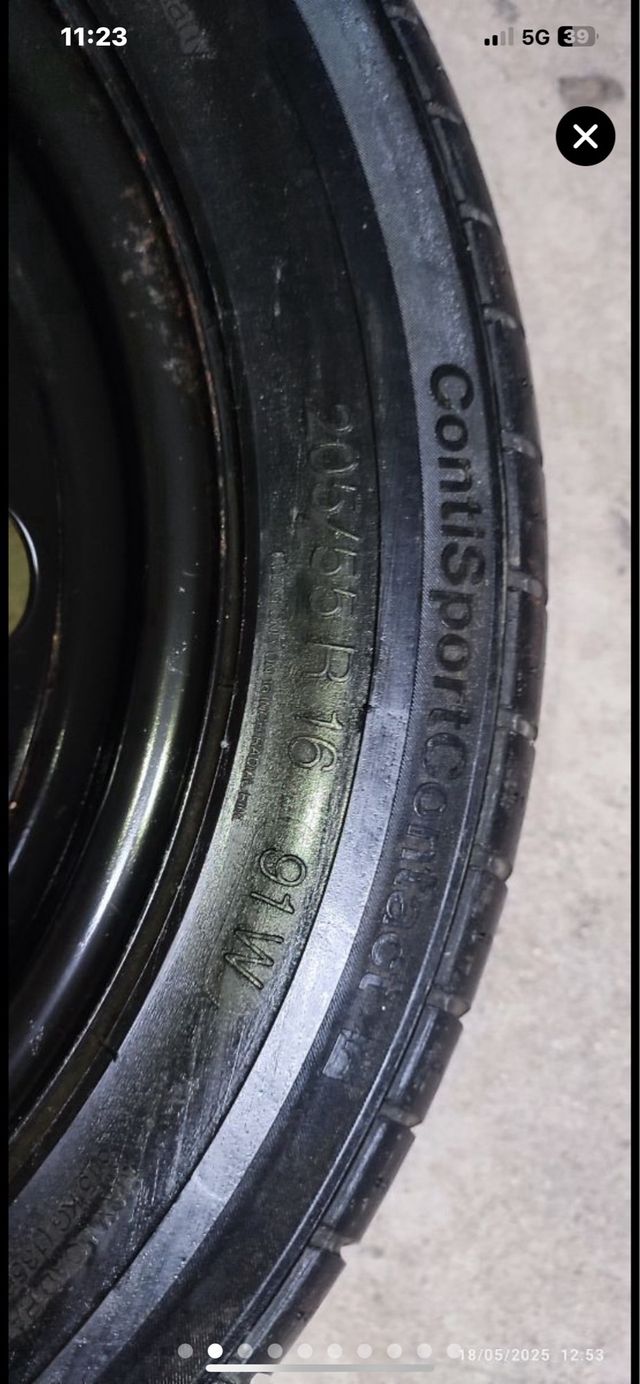 Rueda repuesto Seat León 205/55 R16