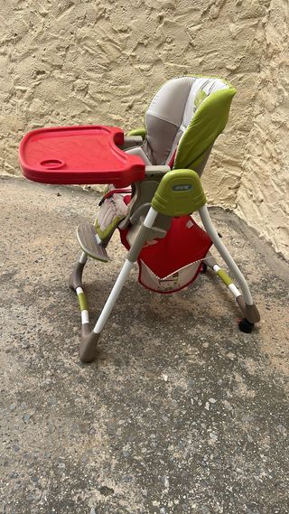 Trona bebé plegable con bandeja