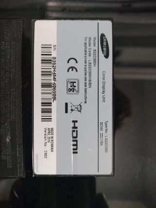 Vendo monitor Samsung S22D390H