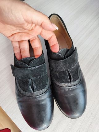 Zapatos Piel Pie Santo negros