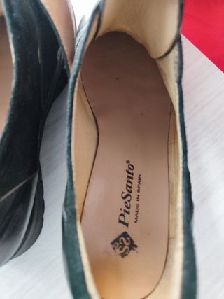 Zapatos Piel Pie Santo negros