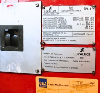 Fresadora SORALUCE A-60 usada