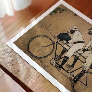 POSTER RAMON CASAS Y PERE ROMEU EN TANDEM EN 1897