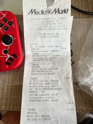 Nintendo Switch OLED roja - Mario Party