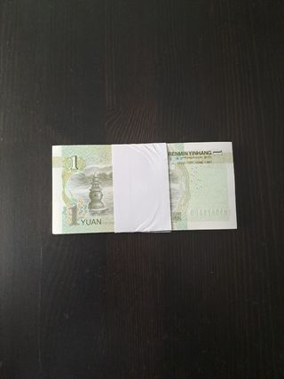 CHINA - TACO 100 BILLETES 1 YUAN