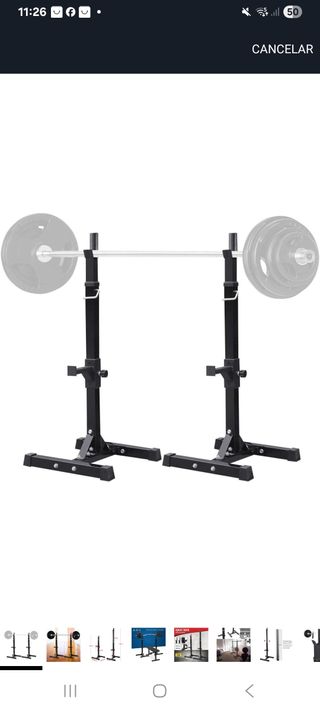 Soporte barra pesas - Fitness,nuevo 