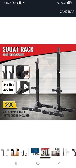 Soporte barra pesas - Fitness,nuevo 